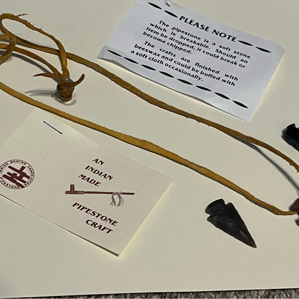 Indian Made Pipestone Craft Necklace